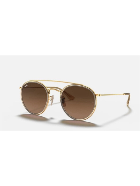 Ray-Ban Accessories - RAY-BAN Round Double Bridge Gold Tone Sunglasses